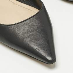 Pre Owned Dior Black Leather J'adior Slingback Flat Sandals Size 38