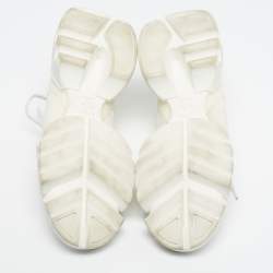 Pre Owned Dior Cream/White PVC D-Connect Low Top Sneakers Size 39