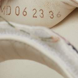 Pre Owned Dior Multicolor Floral Print Canvas Embroidered Florilegio D-Wave Sandals Size 36