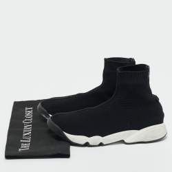 مملوكة مسبقًا Dior Black Knit Fabric Fusion 2.0 Sock High Top Sneakers Size 39