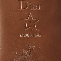 Pre Owned Dior Multicolor Snakeskin Ankle Wrap Flat Sandals Size 37