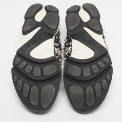 Pre Owned Dior Black Mesh Embellished Fusion Sneakers Size 35,5
