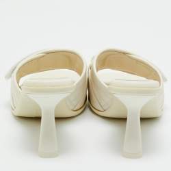 Pre Owned Dior Off White Quilted Leather Diorevolution Slide Sandals Size 41