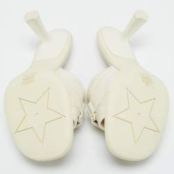 Pre Owned Dior Off White Quilted Leather Diorevolution Slide Sandals Size 41