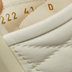 Pre Owned Dior Off White Quilted Leather Diorevolution Slide Sandals Size 41