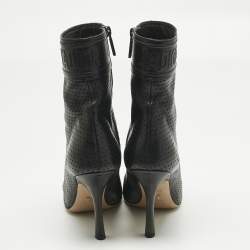 Pre Owned Dior Black Leather J'Adior Ankle Length Boots Size 38               