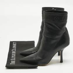 Pre Owned Dior Black Leather J'Adior Ankle Length Boots Size 38               