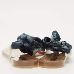 Pre Owned Dior Two Tone Fabric Kaleidoscope Thong Flat Sandals Size 42