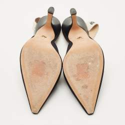 Pre Owned Dior Black Technical Fabric J'adior Slingback Pumps Size 39.5