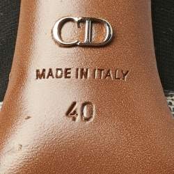 Pre Owned Dior Tricolor Lizard Embossed Leather and leather Cut Out  Booties Size 40