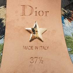 Pre Owned Dior Multicolor Brocade Fabric and Leather J'Adior Slingback Pumps Size 37.5