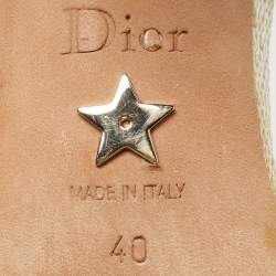 Pre Owned Dior Beige Canvas Cut Out J'Adior Pumps Size 40