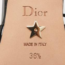 Pre Owned Dior Black Patent Leather and Satin D-Envol Pumps Size 36.5