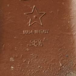 مملوكة مسبقًا صندل سلايد ديور قماش مطرز أزرق كحلي/أبيض مقاس 38.5