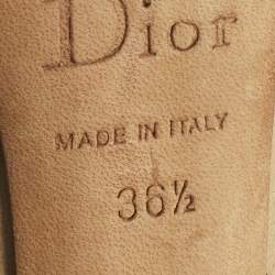 مملوكة مسبقًا حذاء كعب عالي ديور إيدل جلد بيج  بمقدمة مفتوحة مقاس 40 