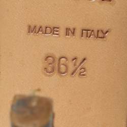 Pre Owned Dior Brown Monogram Canvas Ankle Strap Sandals Size 36.5