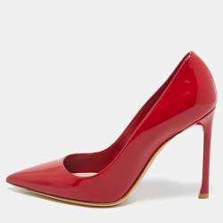 Pre Owned Dior Red Patent Leather Dior Essence Pumps Size 37