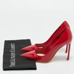Pre Owned Dior Red Patent Leather Dior Essence Pumps Size 37