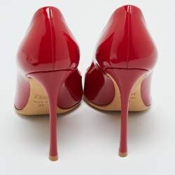 Pre Owned Dior Red Patent Leather Dior Essence Pumps Size 37