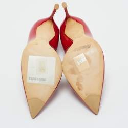 Pre Owned Dior Red Patent Leather Dior Essence Pumps Size 37