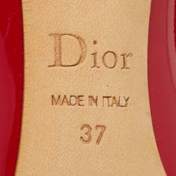 Pre Owned Dior Red Patent Leather Dior Essence Pumps Size 37
