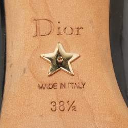 Pre Owned Christian Dior Black Patent Leather Pointed Toe Pumps Size 38.5
