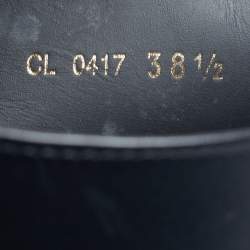 Pre Owned Dior Black Leather City Knee Length Boots Size 38.5