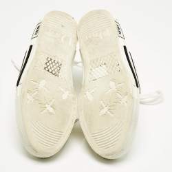 Pre Owned Dior White Oblique Mesh and Rubber B23 Sneakers Size 37