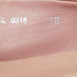 Pre Owned Dior Crepè Pink Floral Embellished Canvas Espadrille Loafers Size 38