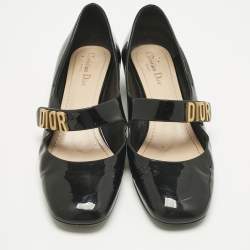 Pre Owned Dior Black Patent Leather Baby-D Mary Jane Pumps Size 41.5