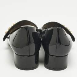 Pre Owned Dior Black Patent Leather Baby-D Mary Jane Pumps Size 41.5