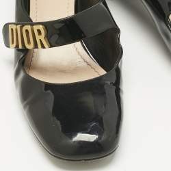 Pre Owned Dior Black Patent Leather Baby-D Mary Jane Pumps Size 41.5