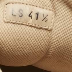 Pre Owned Dior Beige Fabric and PVC D-Connect Low Top Sneakers Size 41.5