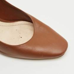 Pre Owned Dior Brown/Silver Leather Pointed Toe Pumps Size 41