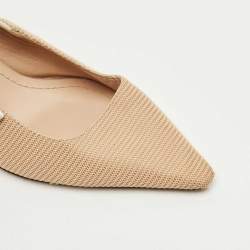 Pre Owned Dior Beige Fabric J'Adior Slingback Pumps Size 38