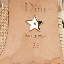 Pre Owned Dior Beige Fabric J'Adior Slingback Pumps Size 38