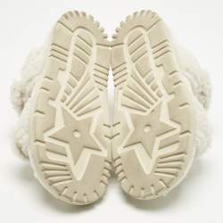 Pre Owned صندل ديور أكت مسطح شيرلينج أبيض مقاس 37