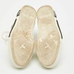 Pre Owned Dior Grey/Transparent PVC and Nylon B23 High Top Sneakers Size 38.5