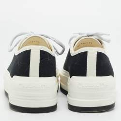 Pre Owned Dior Black/White Canvas Walk'n'Dior Low Top Sneakers Size 38