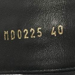 مملوكة مسبقًا Dior Black Fabric Elastic Straps Flat Sandals Size 40