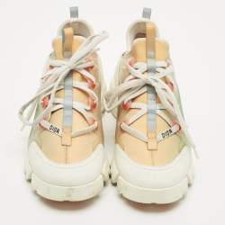 Pre Owned Dior Multicolor PVC and Fabric D-Connect Lace Up Sneakers Size 37