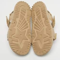 Pre Owned Dior Beige Leather DiorAct Slingback Flat Sandals Size 39