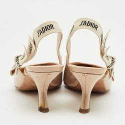 Pre Owned Dior Beige Fabric and Patent Leather J'Adior Pumps Size 38