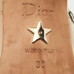 Pre Owned Dior Beige Fabric and Patent Leather J'Adior Pumps Size 38