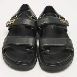 Pre Owned صندل ديور حزام كاحل جلد بيج مقاس 39