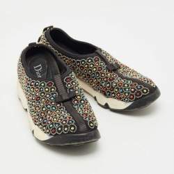 مملوكة مسبقًا Dior Black Mesh Fusion Slip On Sneakers Size 38