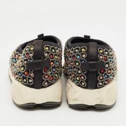 مملوكة مسبقًا Dior Black Mesh Fusion Slip On Sneakers Size 38