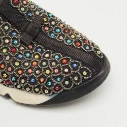 مملوكة مسبقًا Dior Black Mesh Fusion Slip On Sneakers Size 38