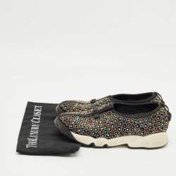 مملوكة مسبقًا Dior Black Mesh Fusion Slip On Sneakers Size 38