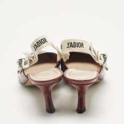 Pre Owned Dior Red Patent Leather J'Adior Slingback Pumps Size 39